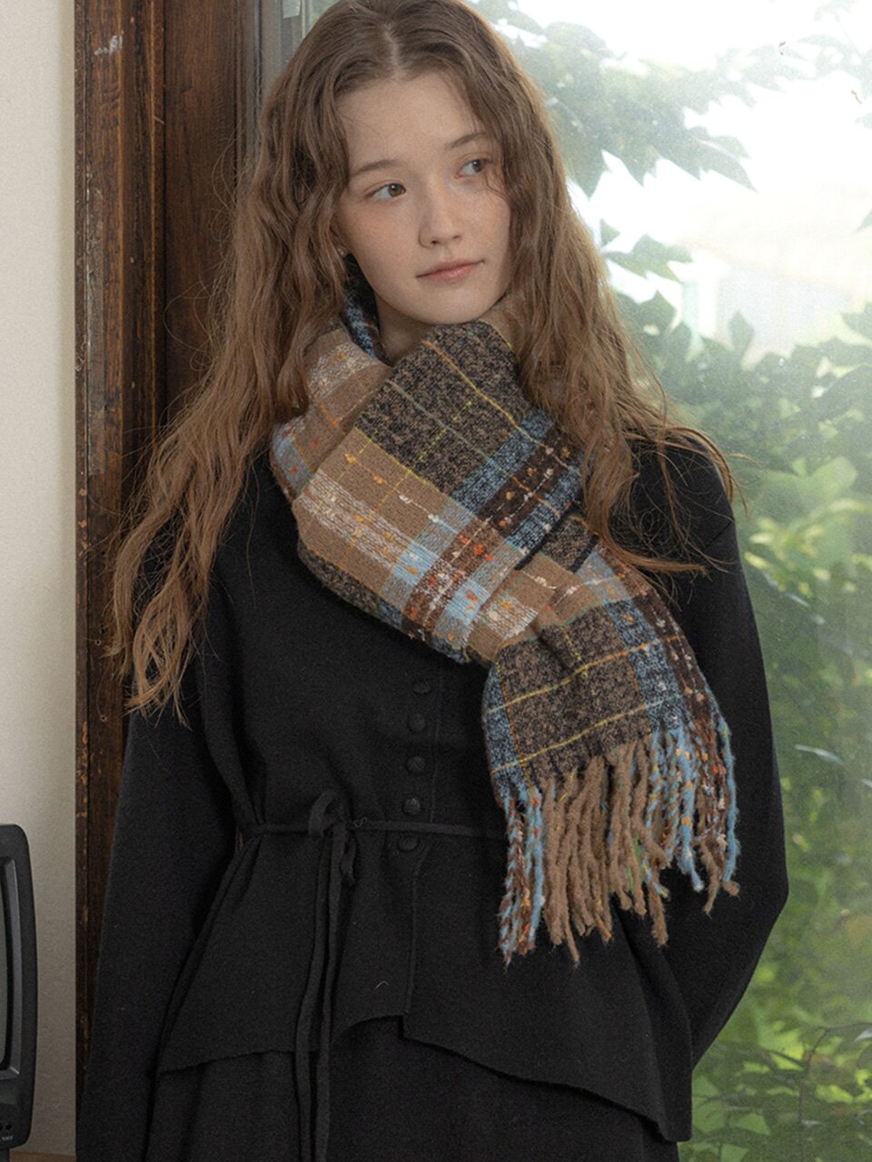 PM_Plain color check muffler_2color