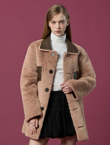 리버시블 밍크 방한 롱무스탕 자켓 [Brown] 벨트탈부착 FR ver.