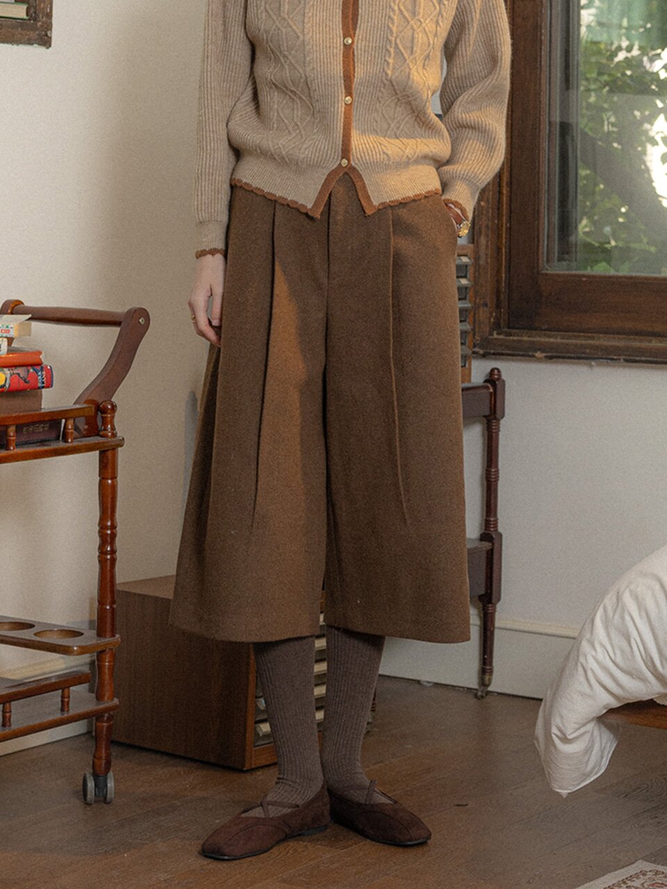 PM_Solid color warm pants_2color