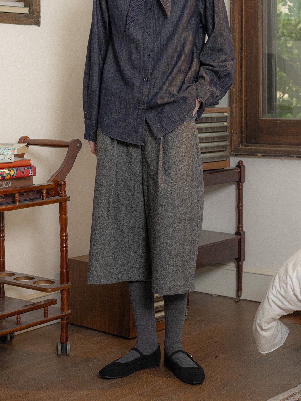 PM_Solid color warm pants_2color