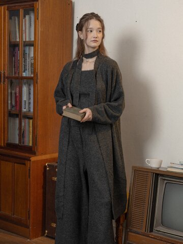 PM_Winter loose knit coat_CHARCOAL