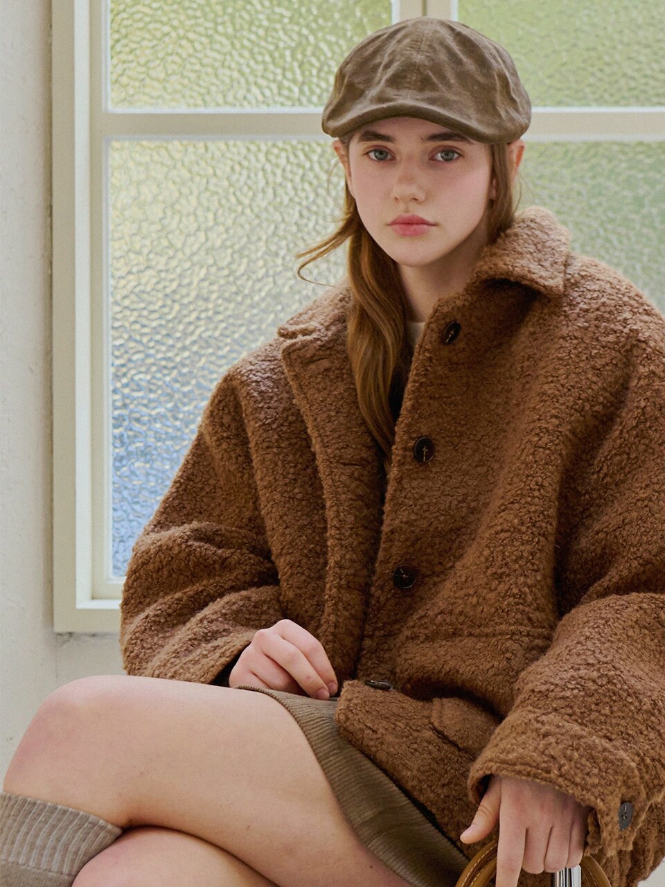 [5차] Soft breeze boucle coat - Brown