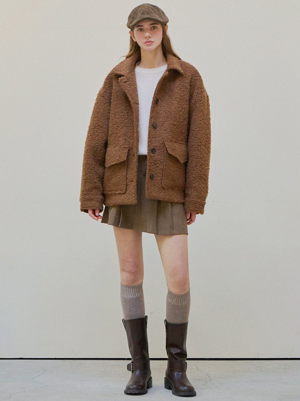 [5차] Soft breeze boucle coat - Brown