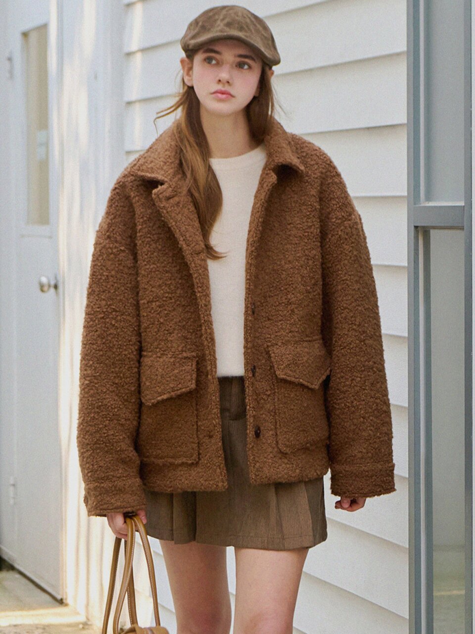 [5차] Soft breeze boucle coat - Brown