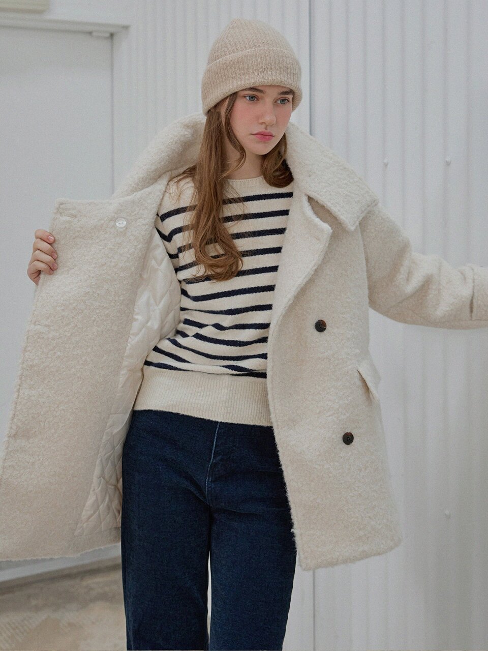[5차리오더][누빔ver] Neutral mood boucle coat_2 Colors