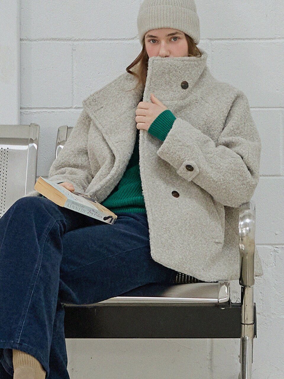 [5차][색상추가] Teddy boucle half coat_3 Colors