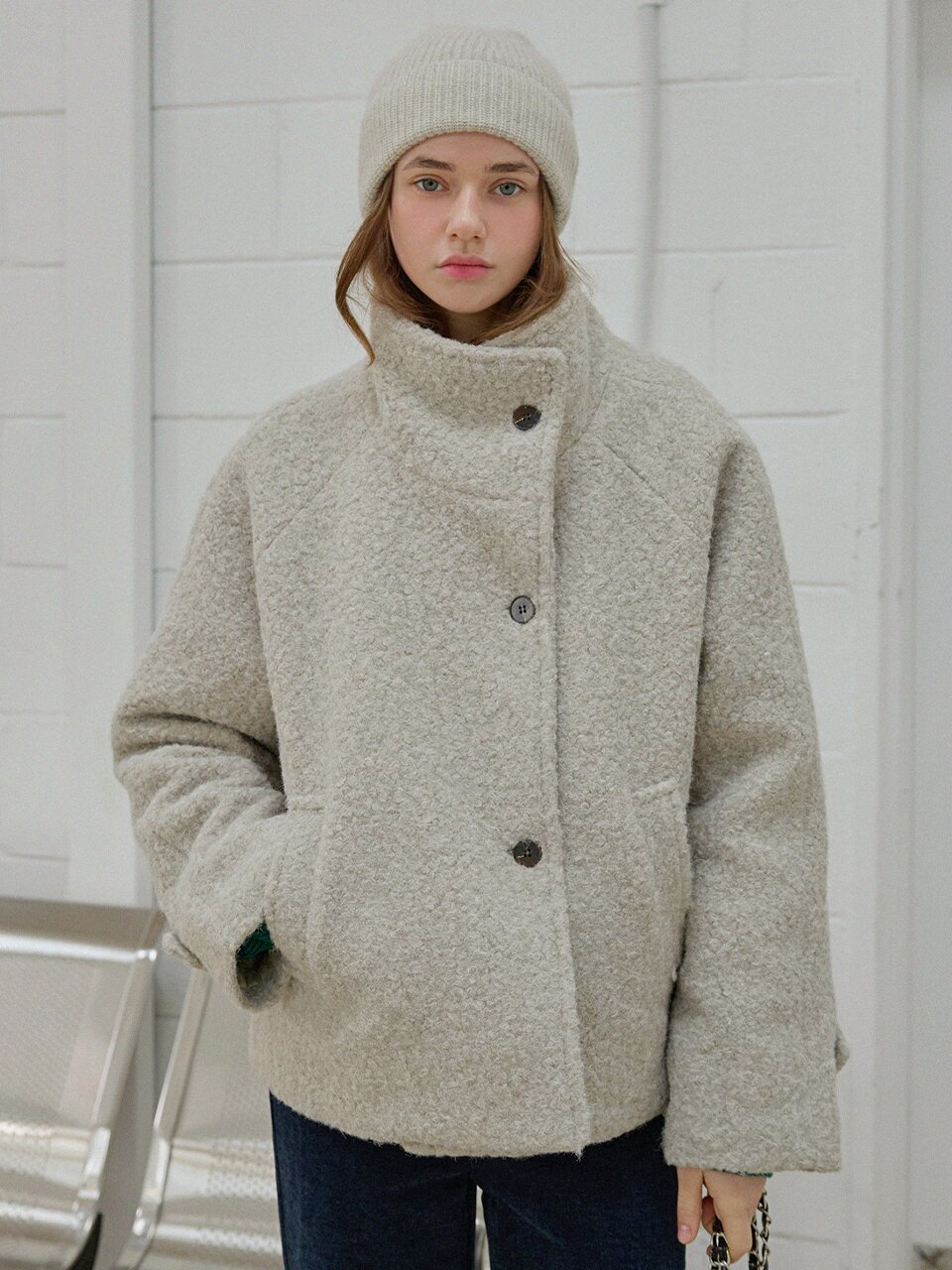 [5차][색상추가] Teddy boucle half coat_3 Colors
