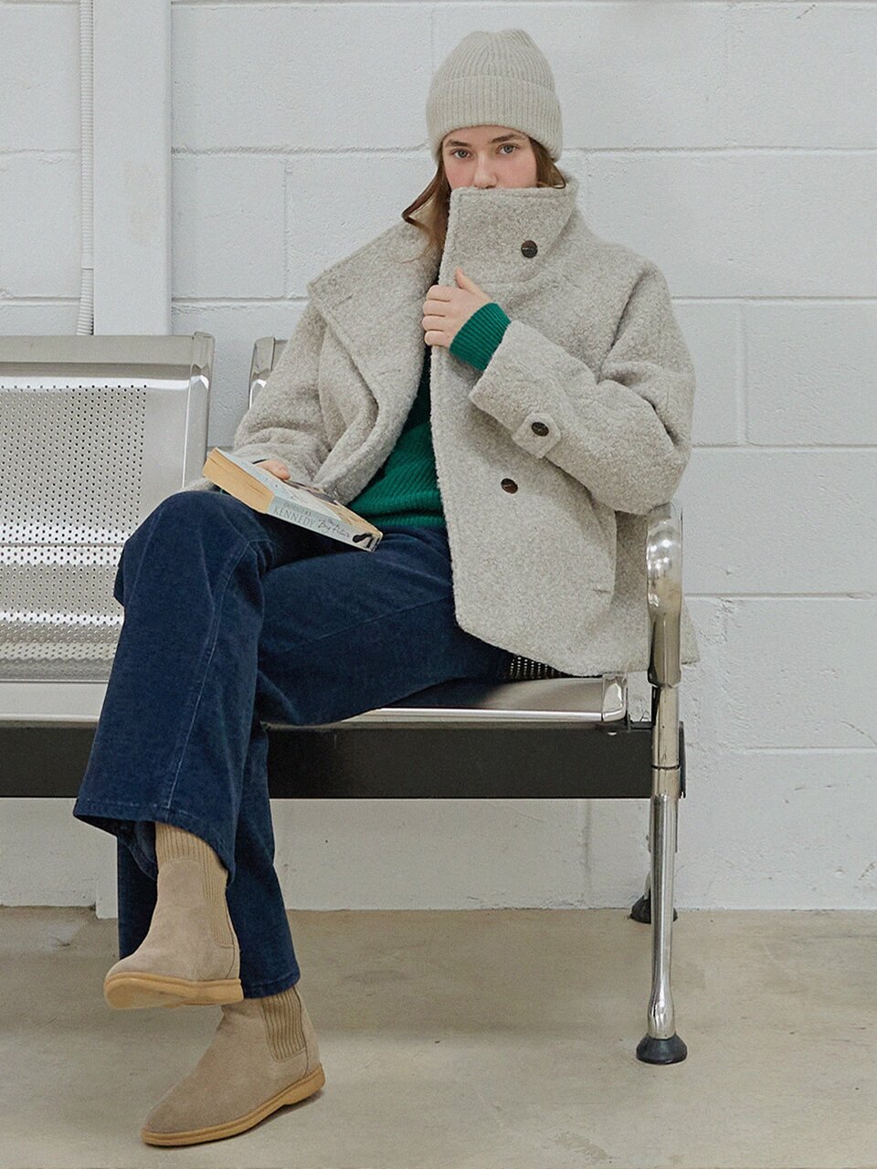 [5차][색상추가] Teddy boucle half coat_3 Colors