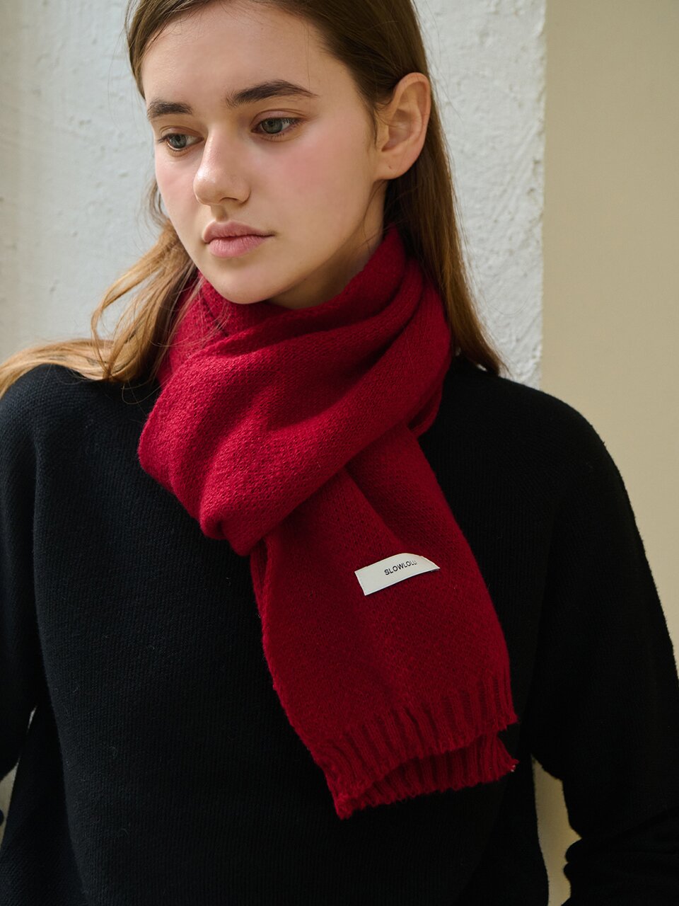 Fleece fox knit muffler_7 Colors