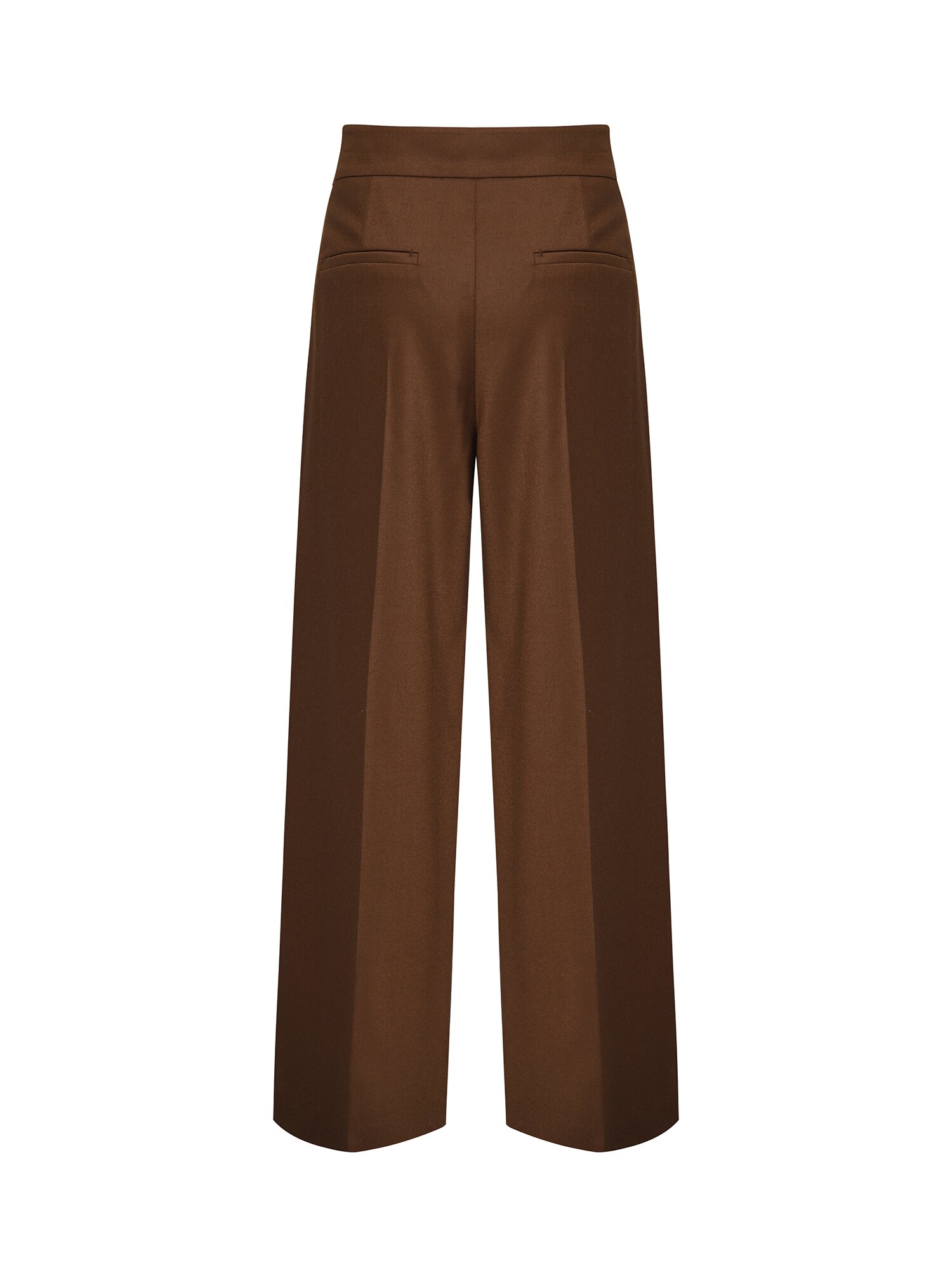 울 투 턱 와이드 슬랙스 팬츠 (CAMEL)