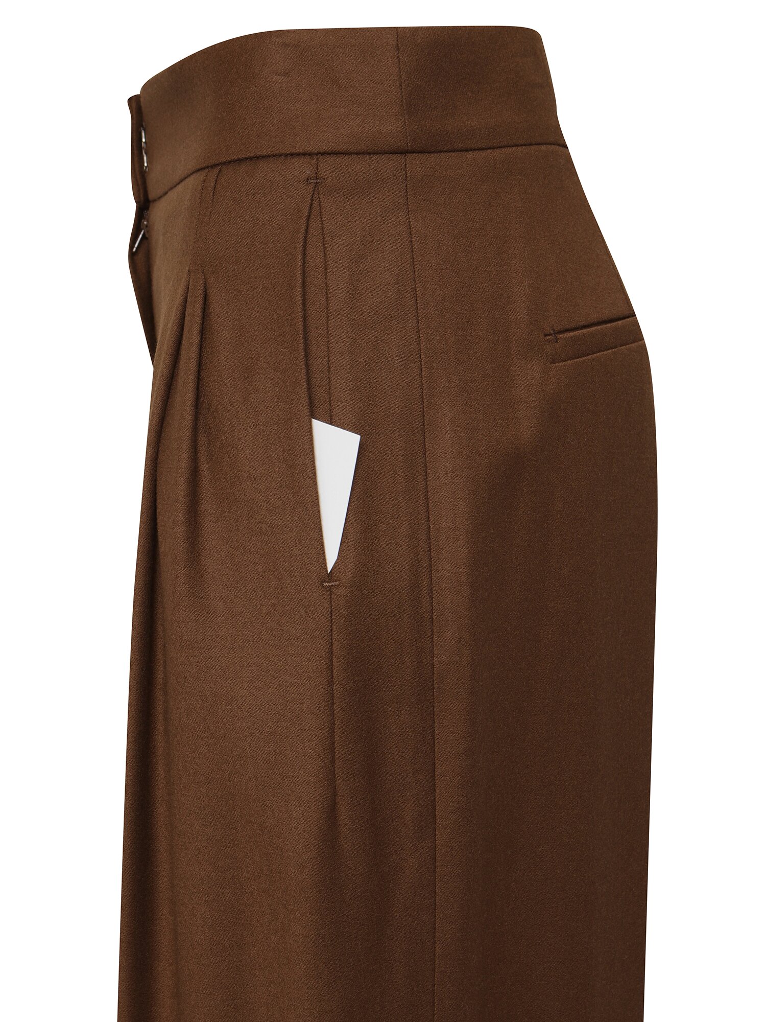 울 투 턱 와이드 슬랙스 팬츠 (CAMEL)