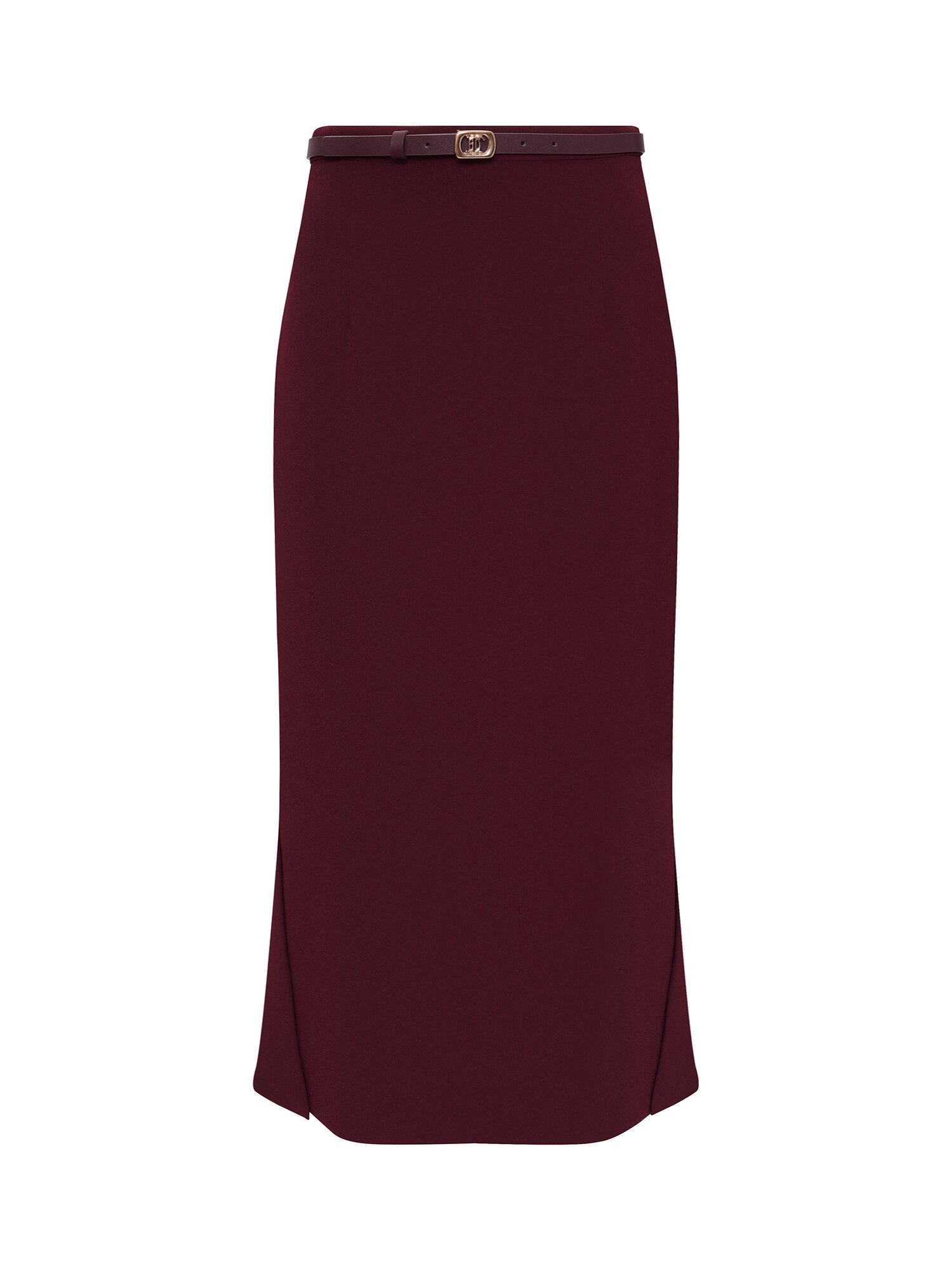 H라인 머메이드 스커트 (BURGUNDY)
