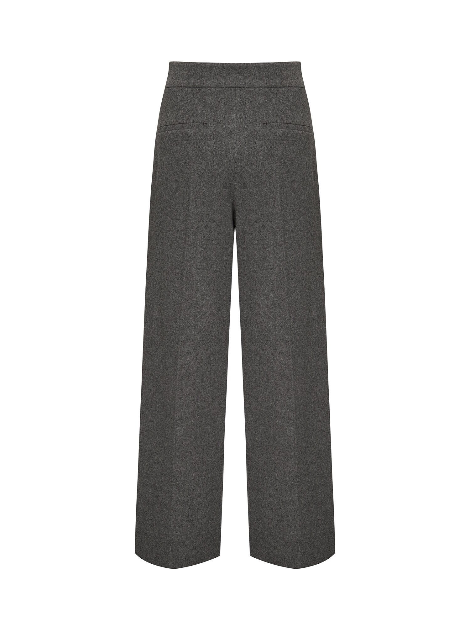 울 투 턱 와이드 슬랙스 팬츠 (GREY)