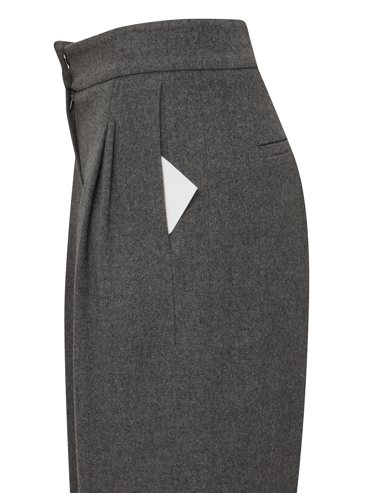 울 투 턱 와이드 슬랙스 팬츠 (GREY)