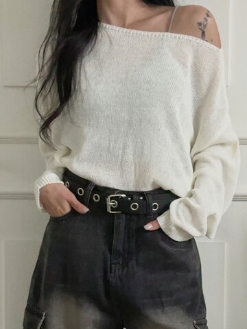 아일렛 레더 볼드 벨트