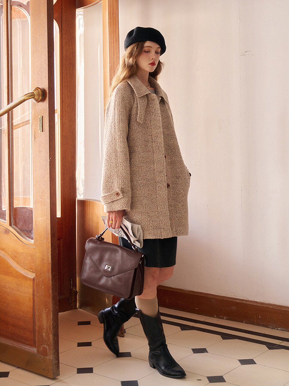 SR_Mid-length woolen jacket