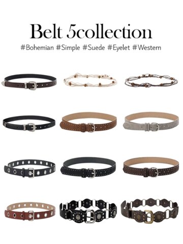 보헤미안 시크 스웨이드 아일렛 벨트 5종 모음