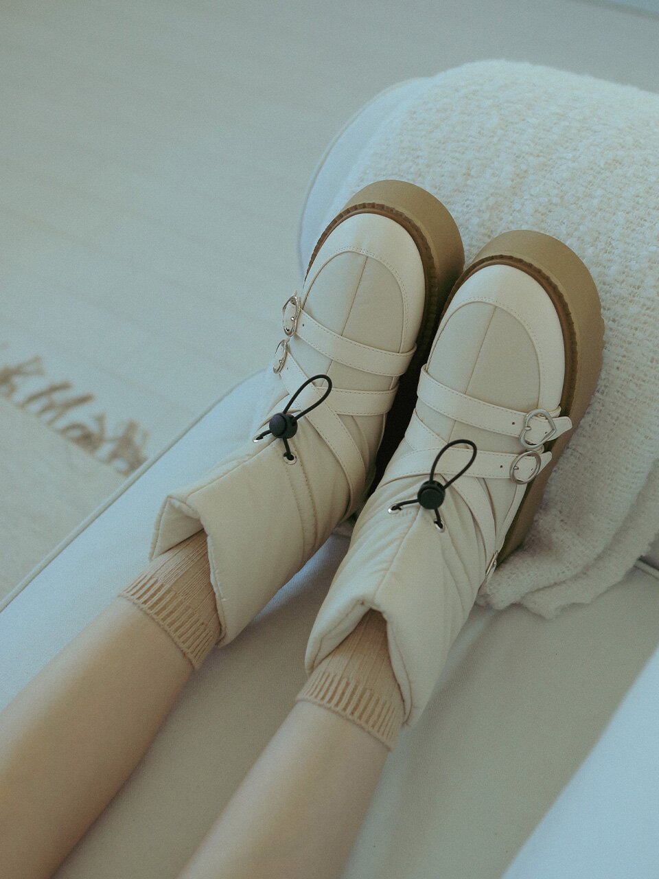 ljh010-5 Padded Platform Ankle Boots - 2 Colors