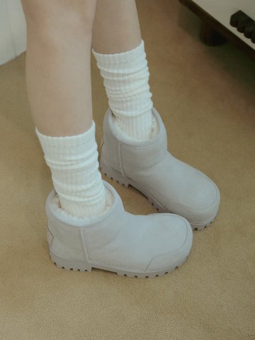 ljh027-1 Fuzzy Short Boots - 3 Colors