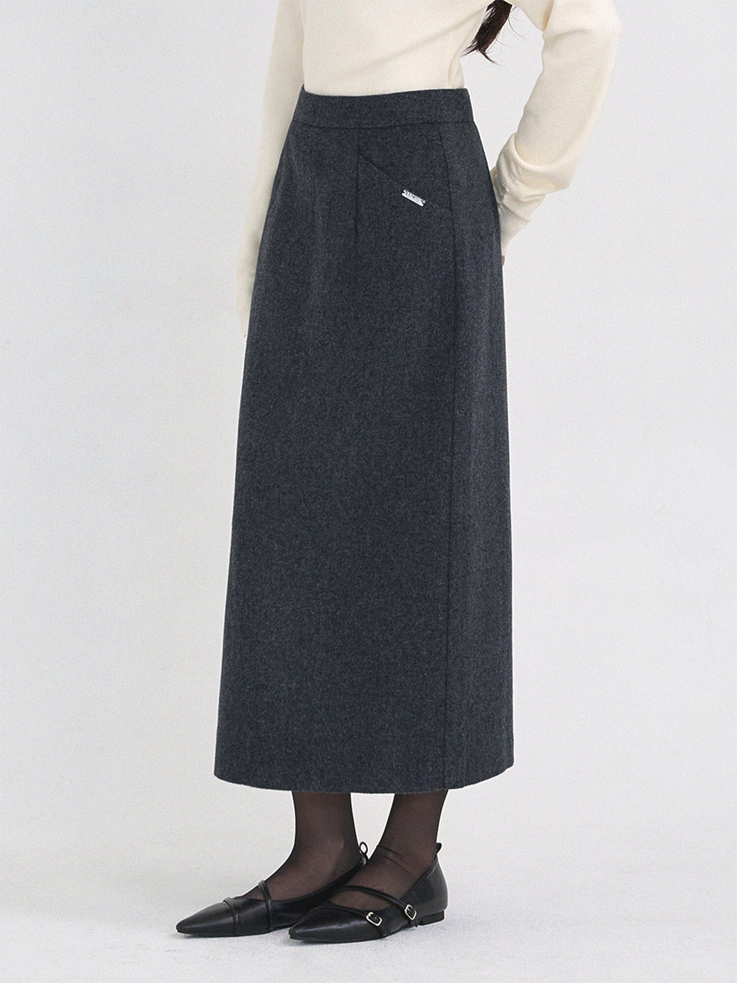 제시카 울 롱 스커트