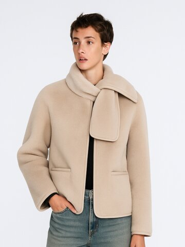 클래식 리버시블 리얼 램스킨 무스탕+양면머플러_SOJK250101