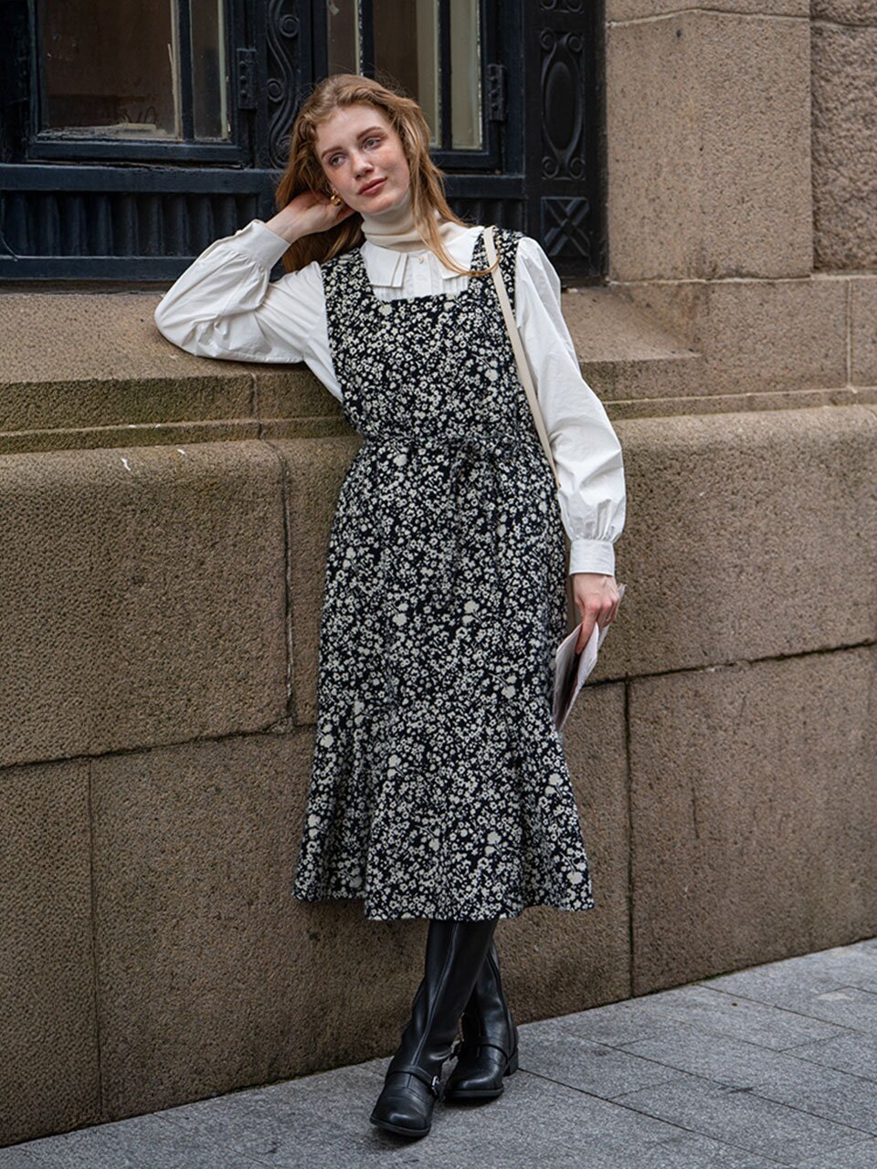 DA_Jacquard long vest dress_2color