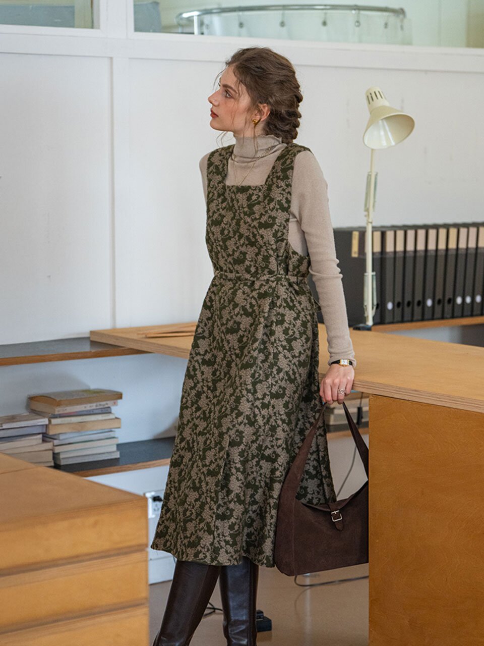 DA_Jacquard long vest dress_2color