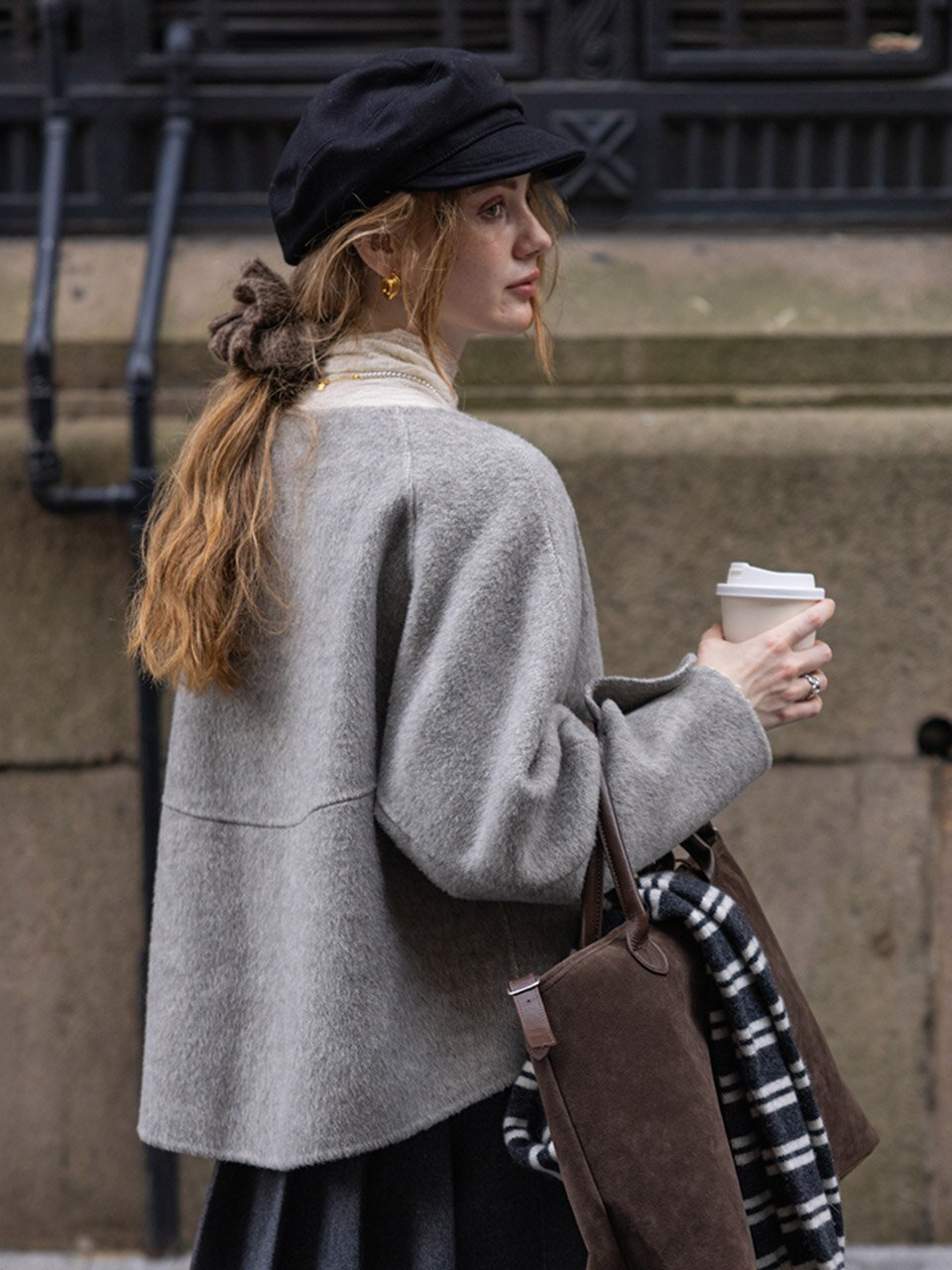 DA_Split shape sence coat_GRAY