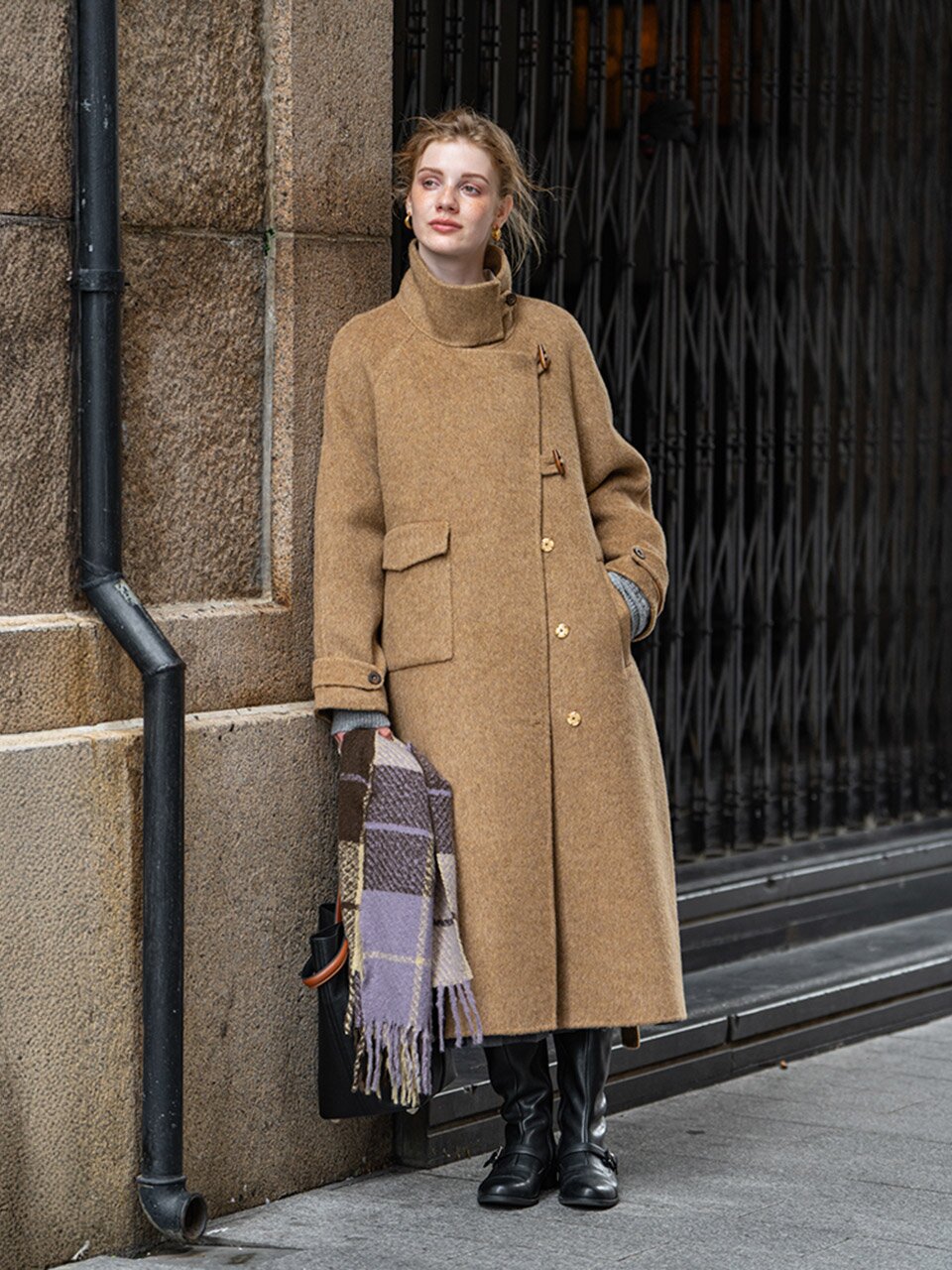 DA_Fluffy texture blend coat_2color
