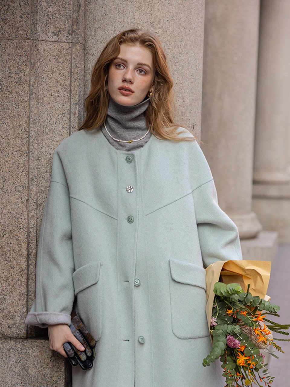 DA_Scarf long reversible coat_MINT