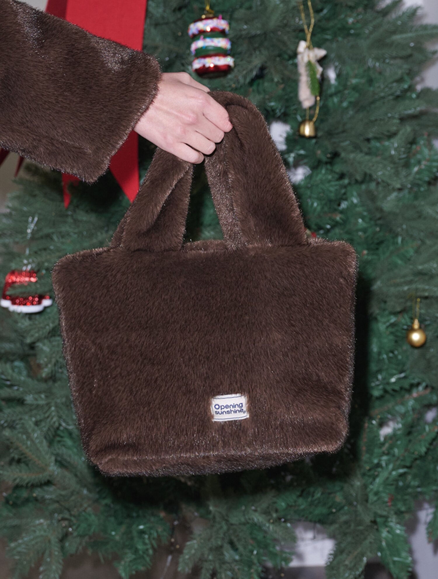 Soft Fur Tote Bag_Brown