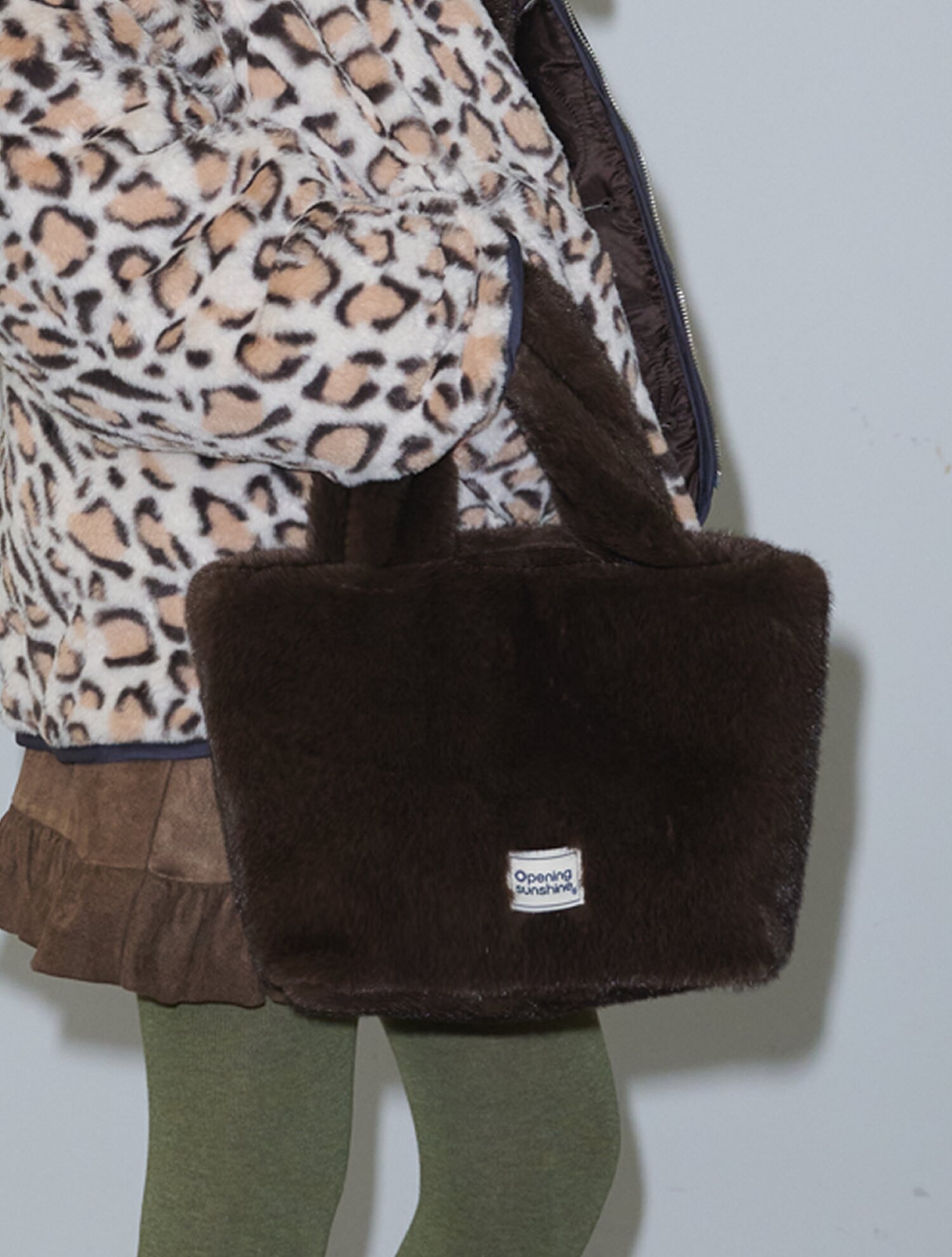 Soft Fur Tote Bag_Brown