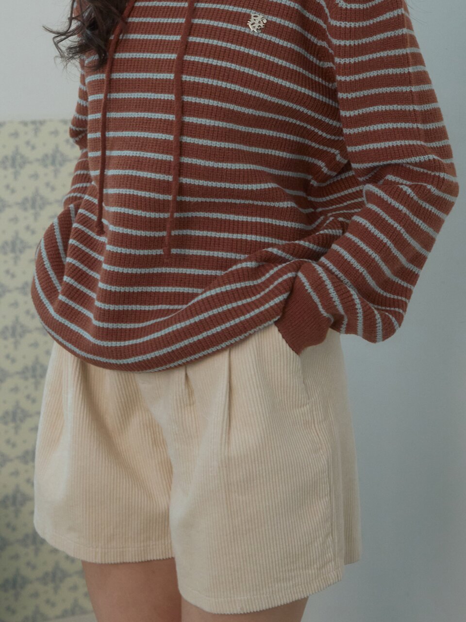 BREEZE CORDU HALF SHORTS_IVORY