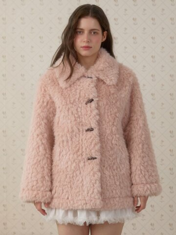 SNOW FLUFFY COAT_PINK