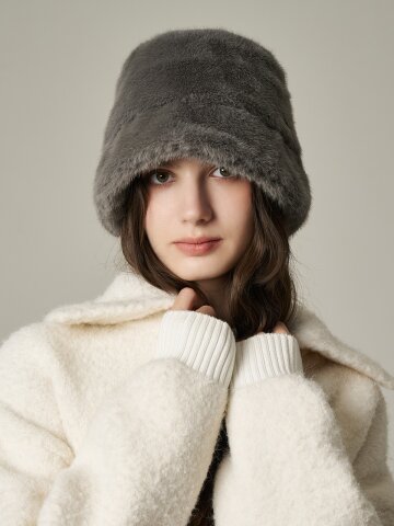 울혼방 퍼 버킷햇 오셀라 (4 colors)