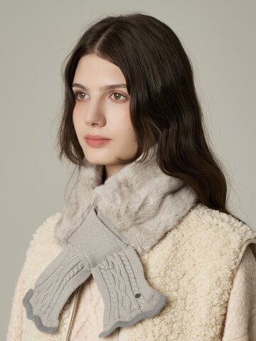 니트 퍼 넥 워머 레지아 (3 colors)