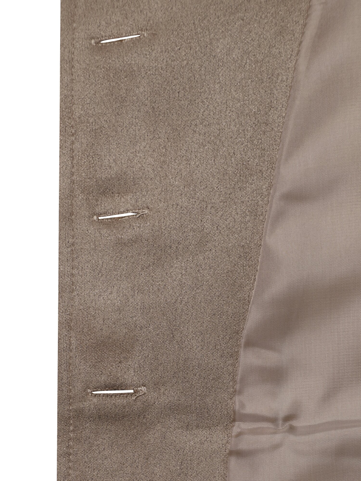 페이크 스웨이드 라운드넥 크롭 재킷 (KHAKI)