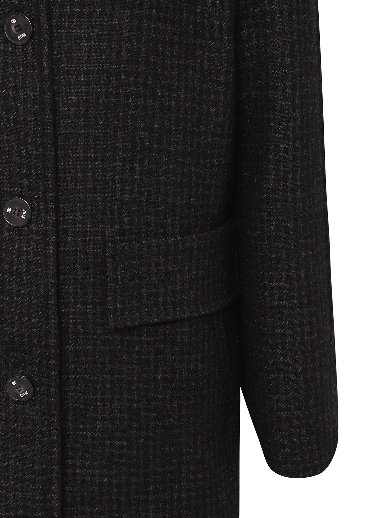 울 블렌드 쉐도우 체크 코트 (CHECK BROWN)