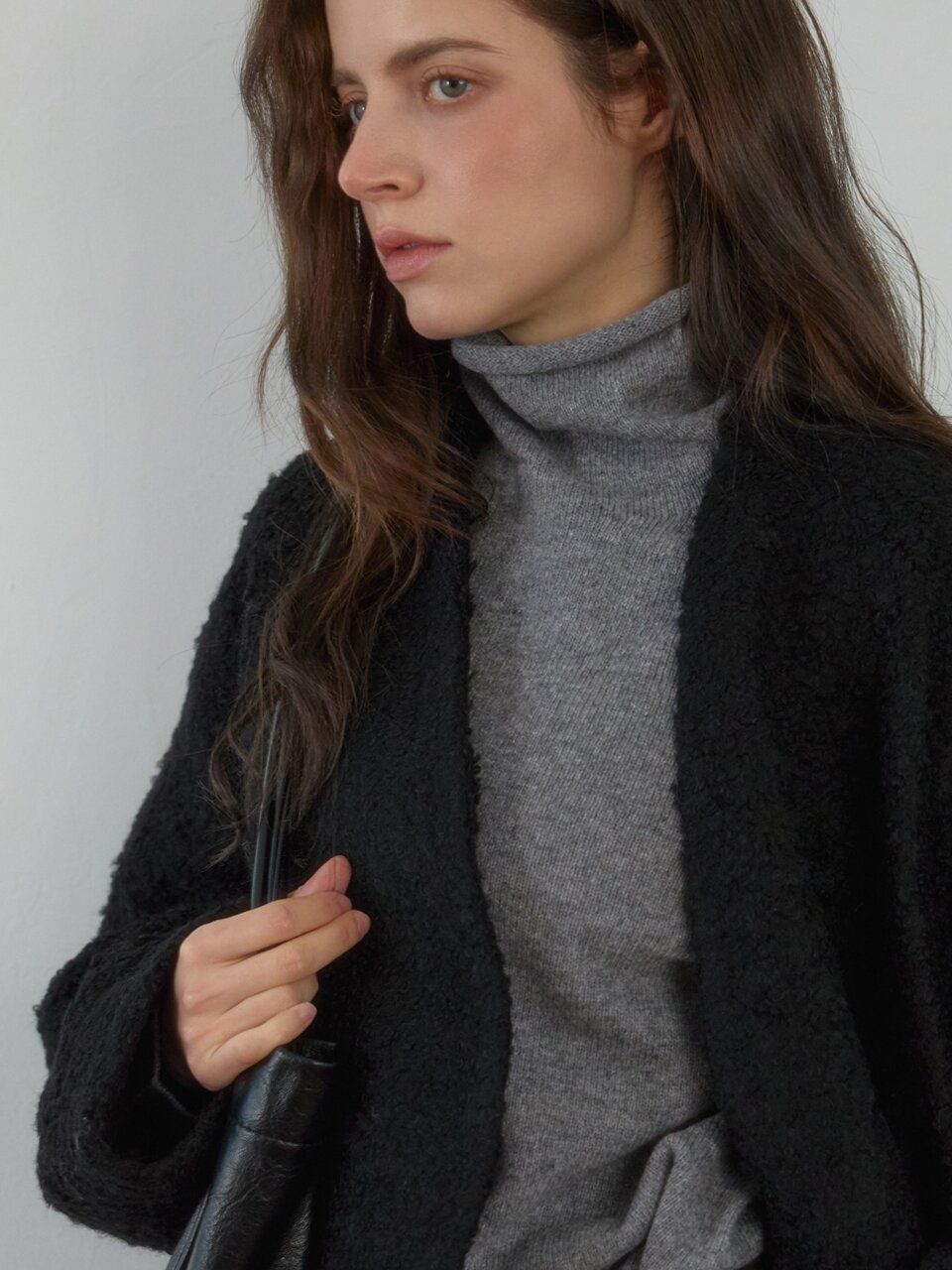 WHOLE GARMENT POLA KNIT_GREY