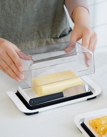 치즈&버터 보관용기 버터디쉬+버터나이프+뚜껑세트