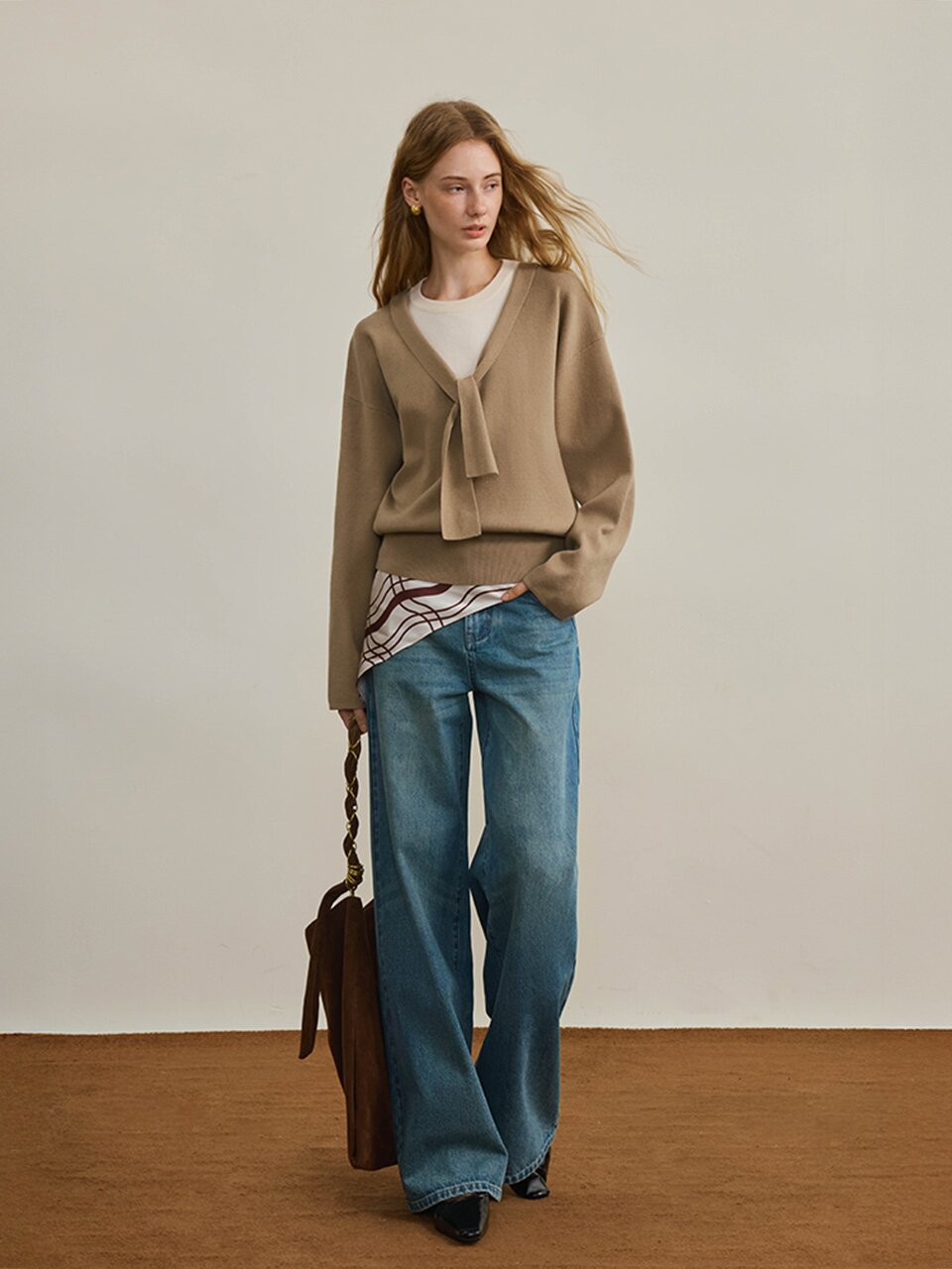 YY_Straight wide-leg jeans
