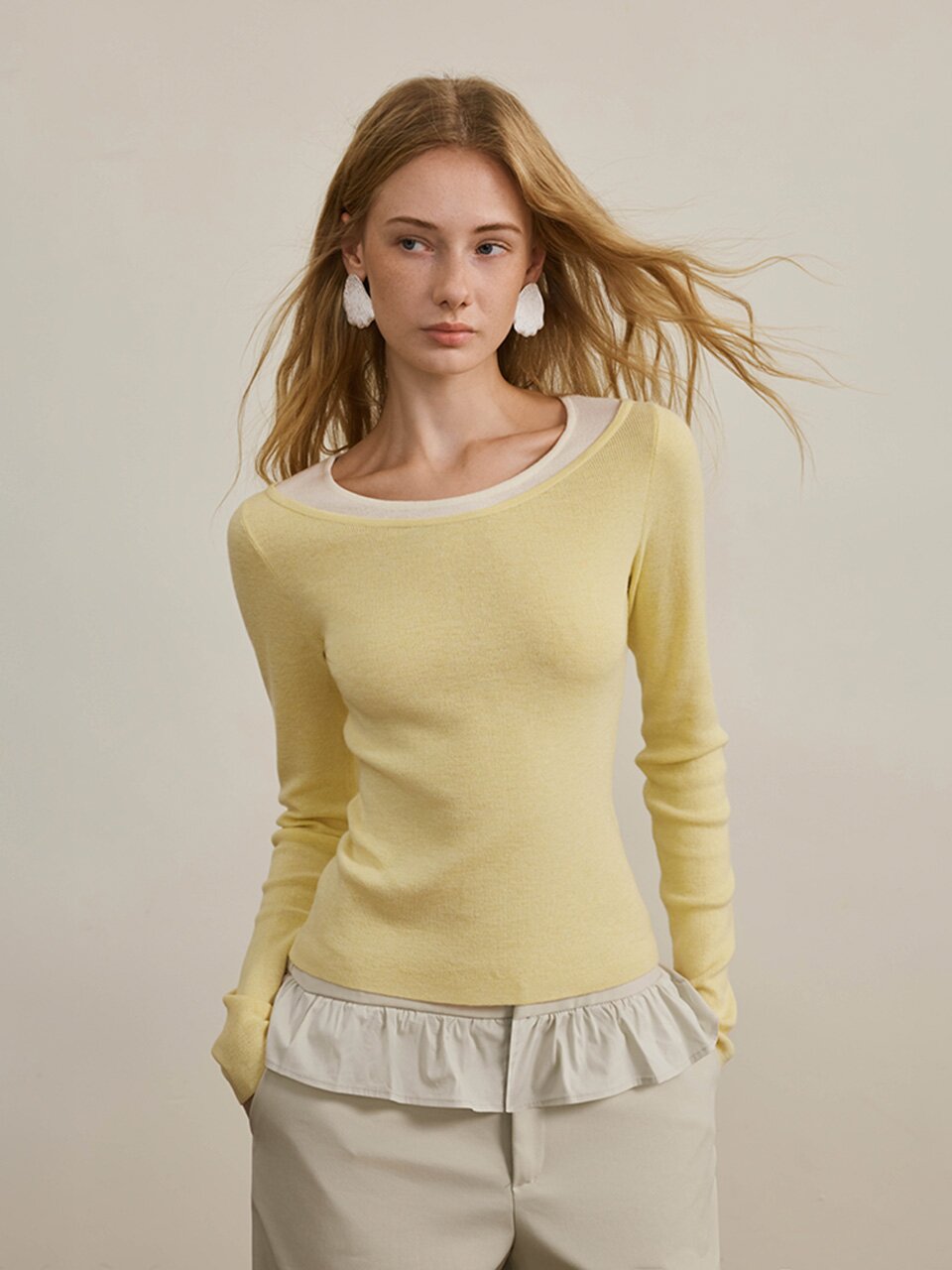 YY_Versatile slimming fake knit