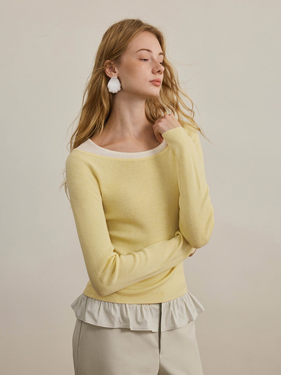 YY_Versatile slimming fake knit
