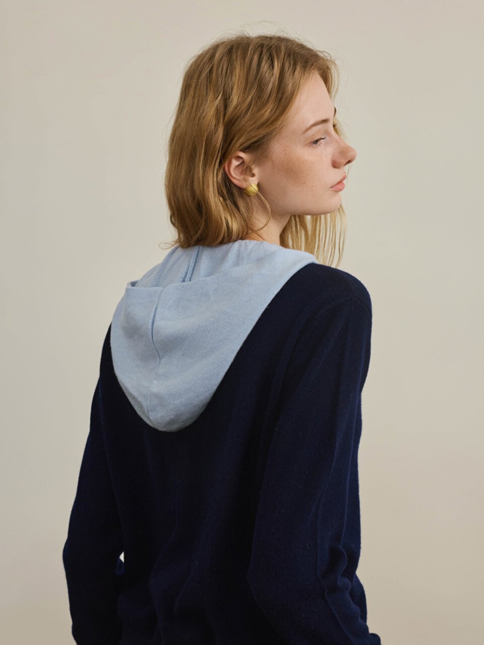 YY_Fake two pieces hood knit_2color