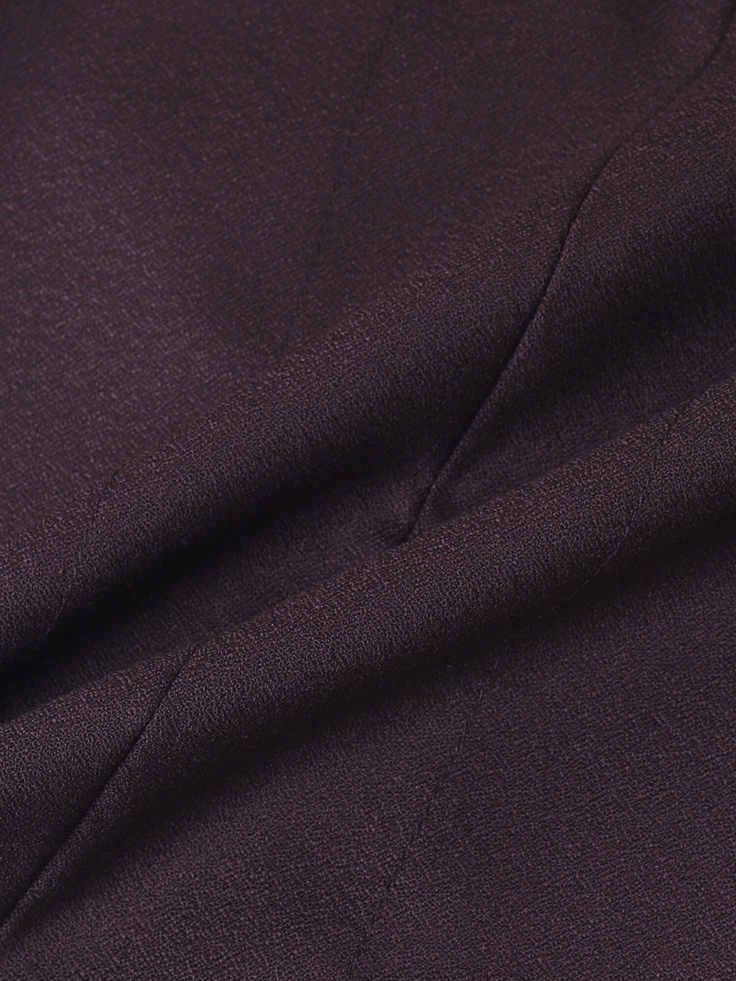 울 블렌드 헤링본 싱글 칼라 원피스 (DARK BROWN)