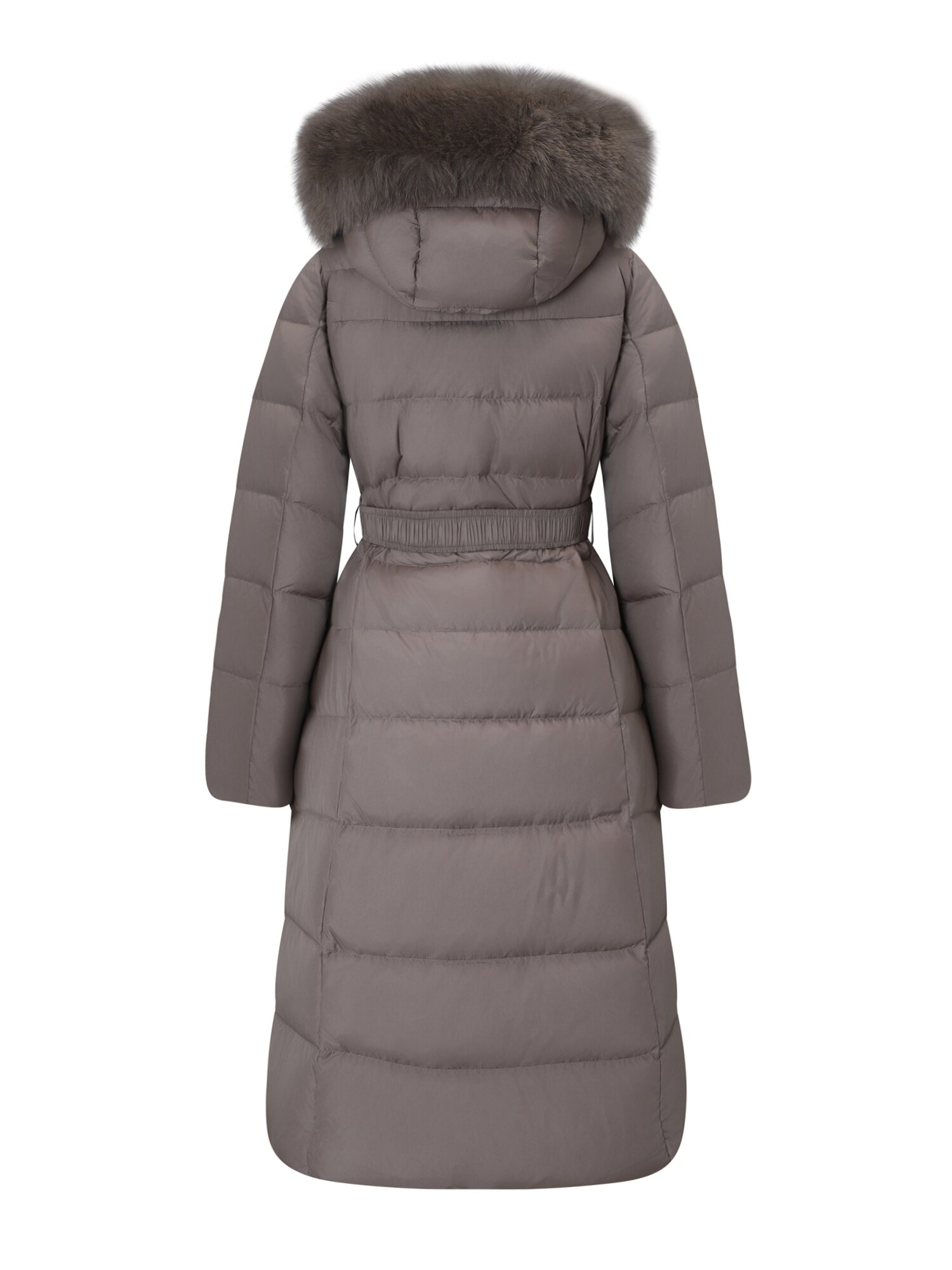 구스다운 폭스퍼 롱 점퍼 (LIGHT BROWN)