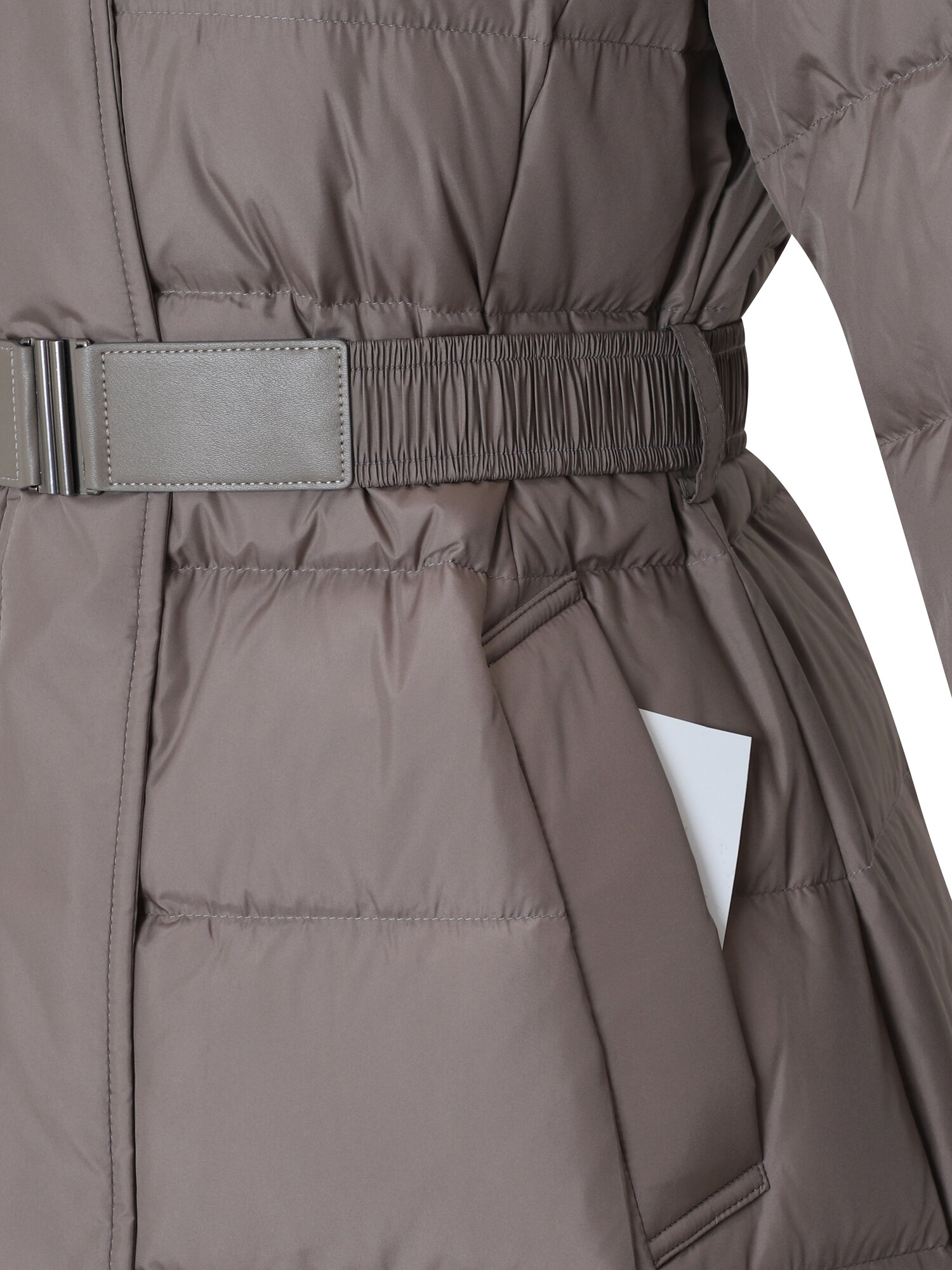 구스다운 폭스퍼 롱 점퍼 (LIGHT BROWN)