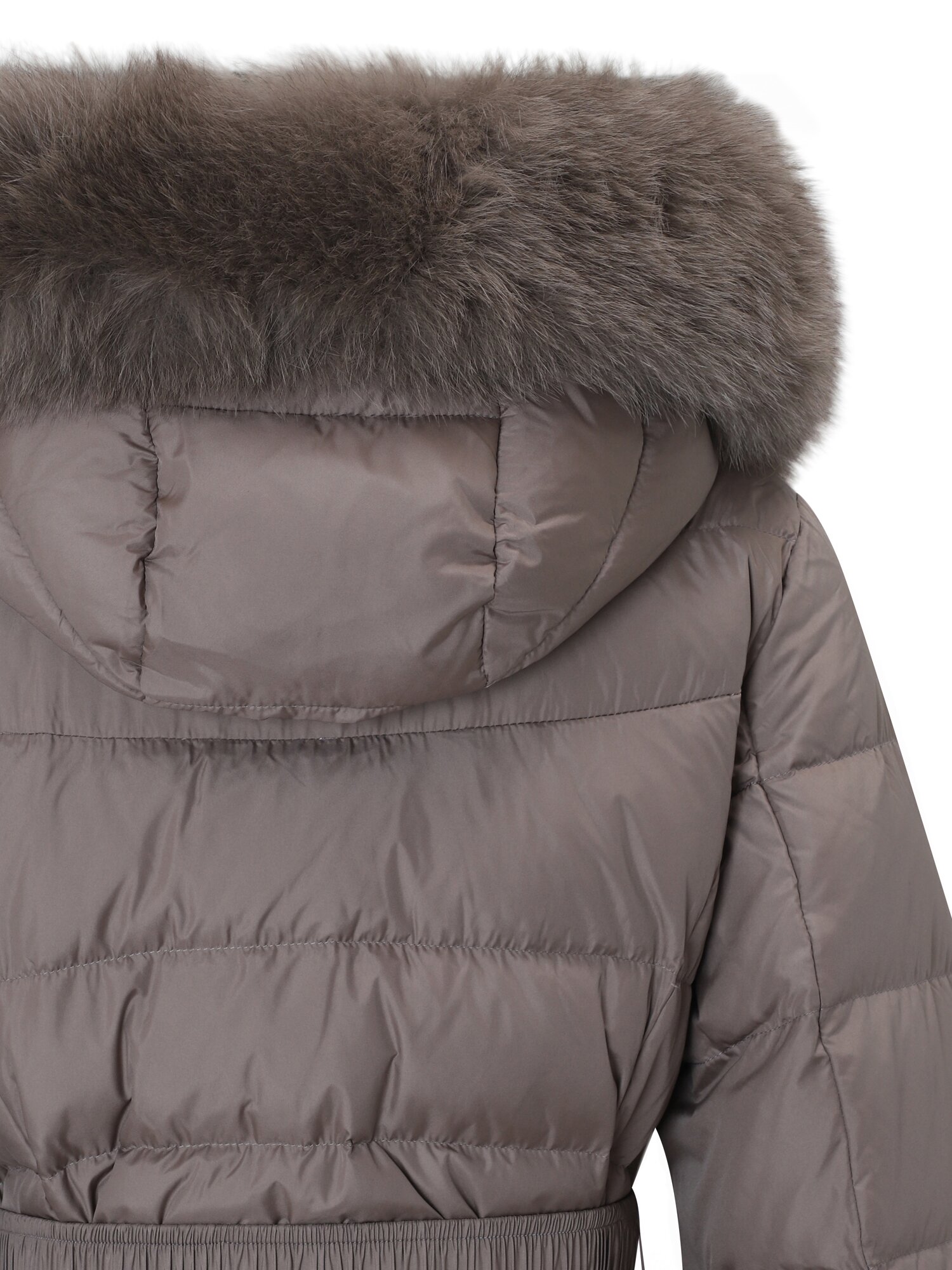 구스다운 폭스퍼 롱 점퍼 (LIGHT BROWN)