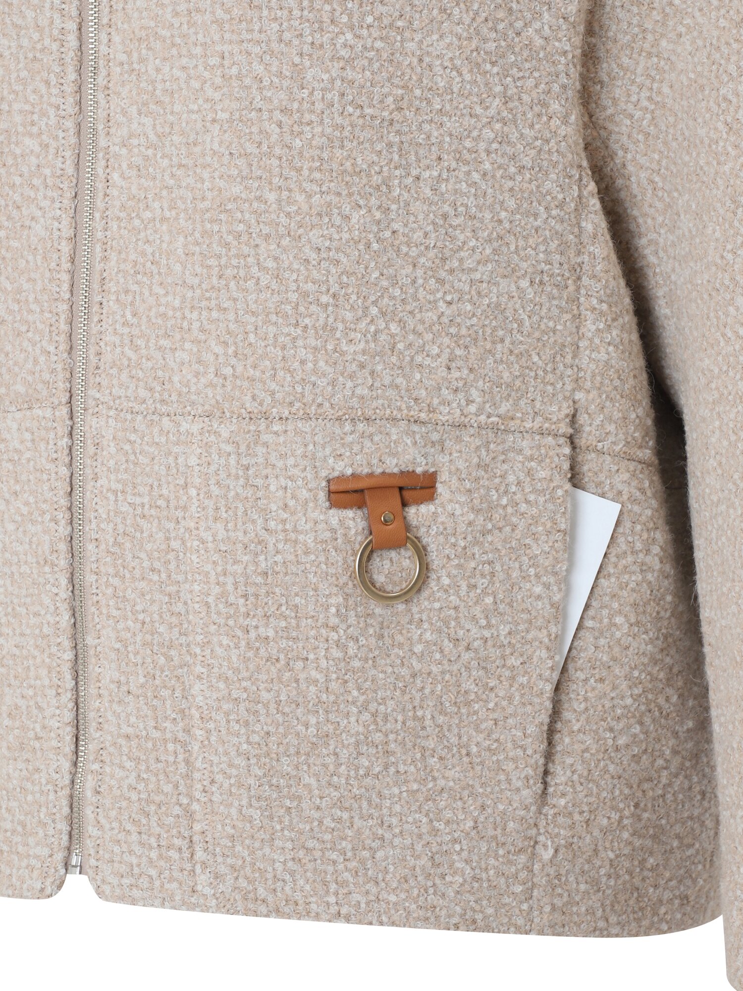 울 블렌드 레더 포인트 재킷 (BEIGE)