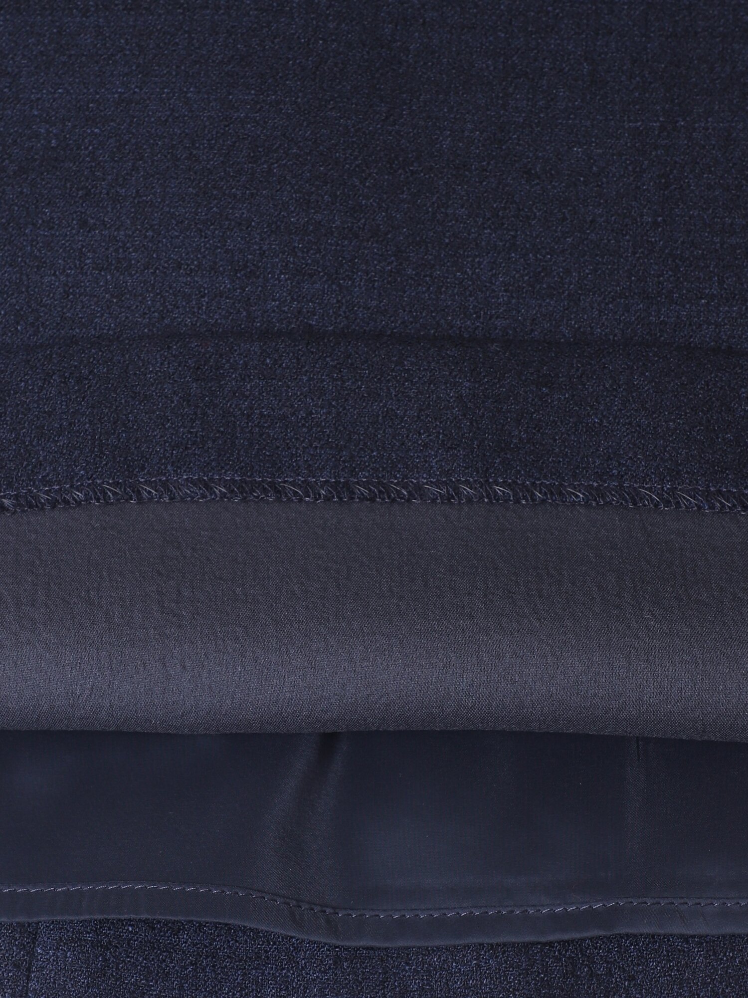 시스루 배색 플레어 롱 원피스 (NAVY)